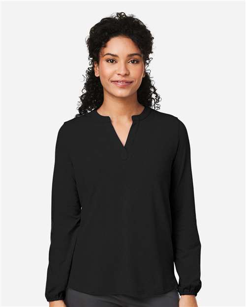 Devon & Jones Women's Raleigh Half-Placket Knit Top thumbnail 2