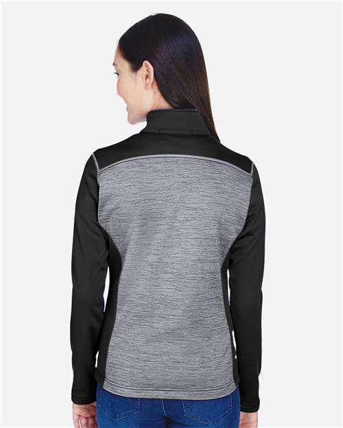 Devon & Jones Women's Newbury Colorblock Mélange Fleece Full-Zip Jacket thumbnail 5