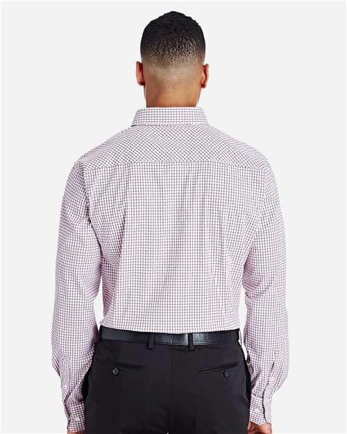 Devon & Jones Men's CrownLux Performance® Micro Windowpane Woven Dress Shirt thumbnail 4