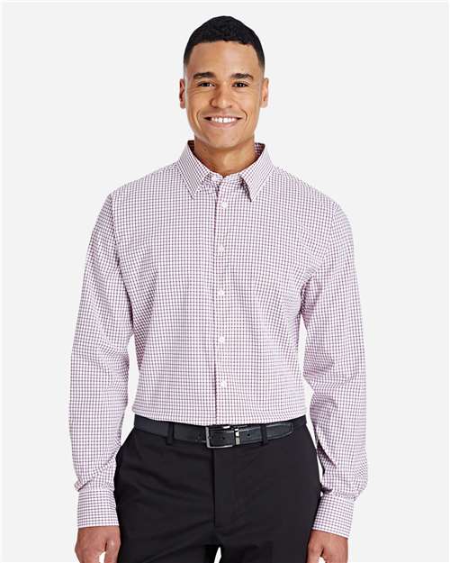 Devon & Jones Men's CrownLux Performance® Micro Windowpane Woven Dress Shirt thumbnail 2