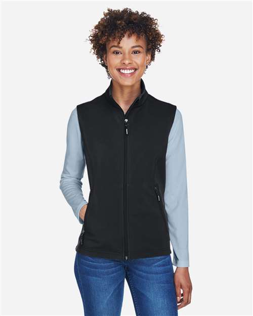 CORE365 Women's Cruise Two-Layer Fleece Bonded Soft Shell Vest thumbnail 2
