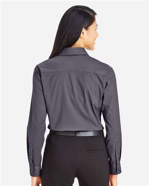 Devon & Jones Women's CrownLux Performance® Tonal Mini Check Woven Dress Shirt thumbnail 4