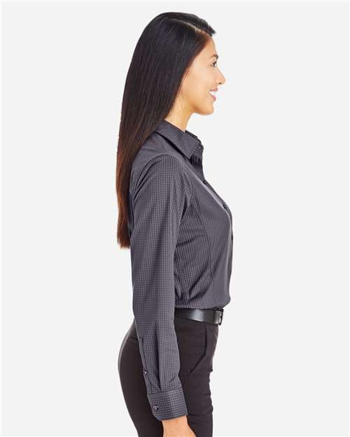 Devon & Jones Women's CrownLux Performance® Tonal Mini Check Woven Dress Shirt thumbnail 5