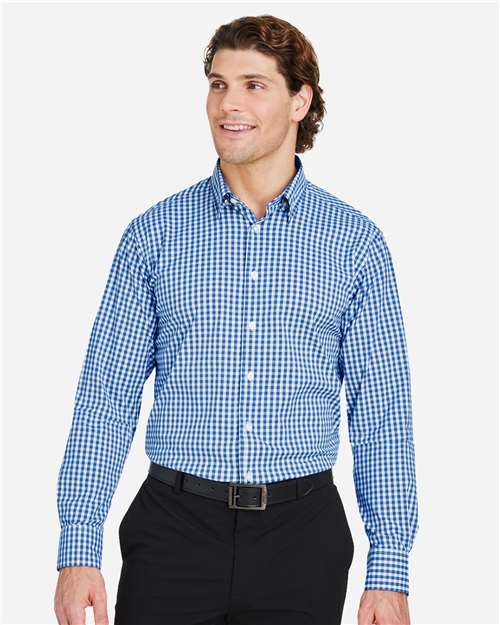 Devon & Jones Men's CrownLux Performance® Gingham Dress Shirt thumbnail 2