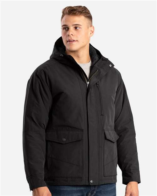 Berne Apparel Men's Highland Quilt-Lined Micro-Duck Hooded Jacket thumbnail 2