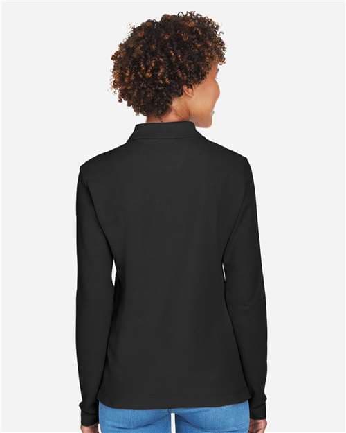 Devon & Jones Women's Pima Piqué Long Sleeve Polo thumbnail 5