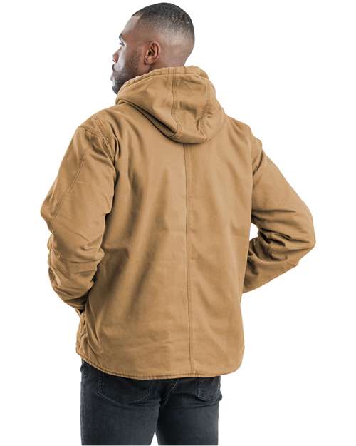 Berne Apparel Men's Vintage Washed Sherpa-Lined Hooded Jacket thumbnail 3