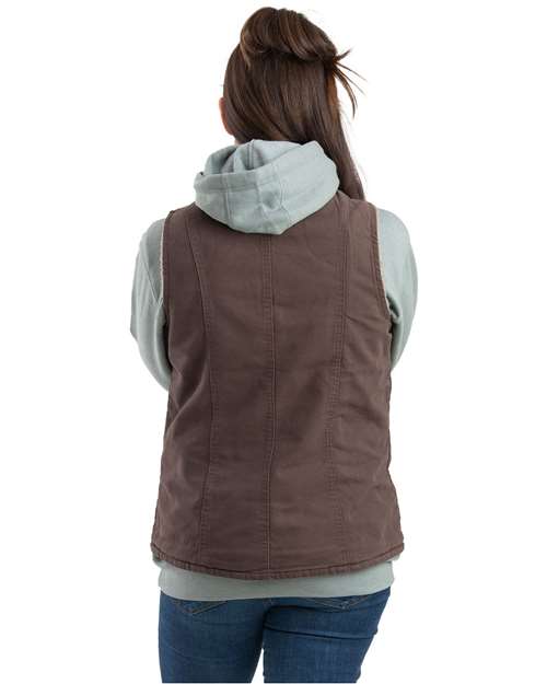 Berne Apparel Women's Sherpa-Lined Softstone Duck Vest thumbnail 3