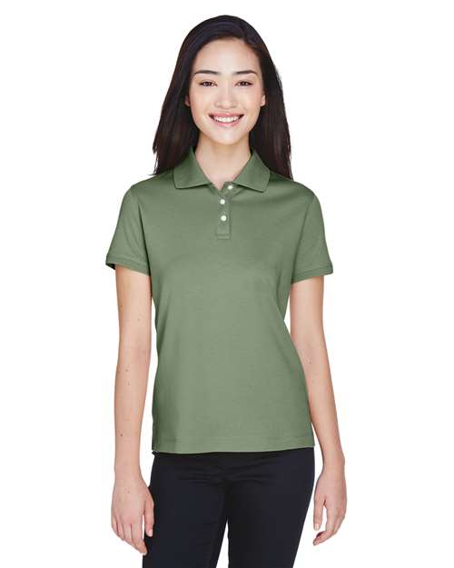 Devon & Jones Women's Perfect Pima Interlock Polo thumbnail 2