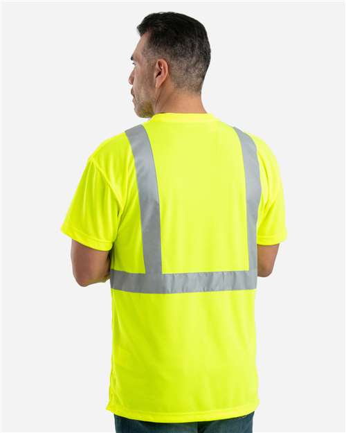 Berne Apparel Men's Hi-Vis Class 2 Performance Pocket T-Shirt thumbnail 3