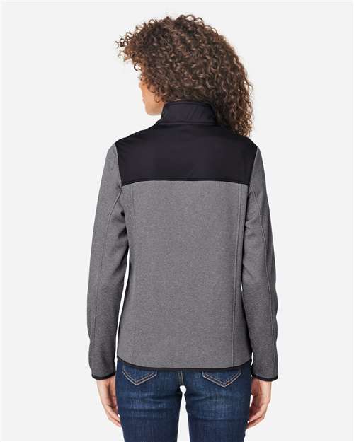 CORE365 Women's Venture Heathered Stripe Hybrid Jacket thumbnail 5