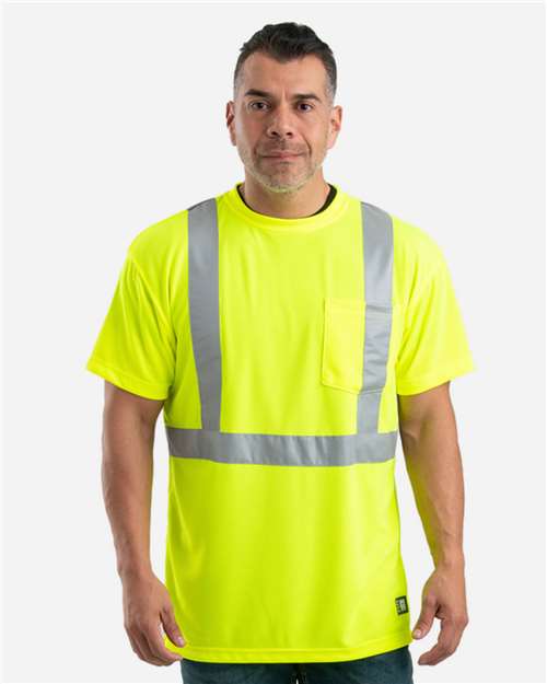 Berne Apparel Men's Tall Hi-Vis Class 2 Performance T-Shirt thumbnail 2