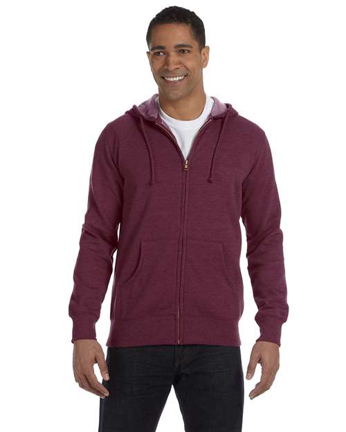 econscious Unisex Heathered Full-Zip Hooded Sweatshirt thumbnail 2