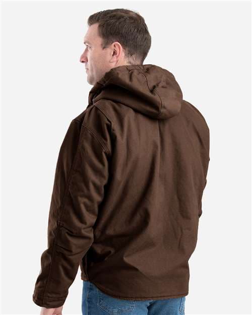 Berne Apparel Men's Heartland Washed Duck Hooded Work Coat thumbnail 4
