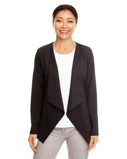 Devon & Jones Women's Perfect Fit™ Draped Open Cardigan Blazer thumbnail 2
