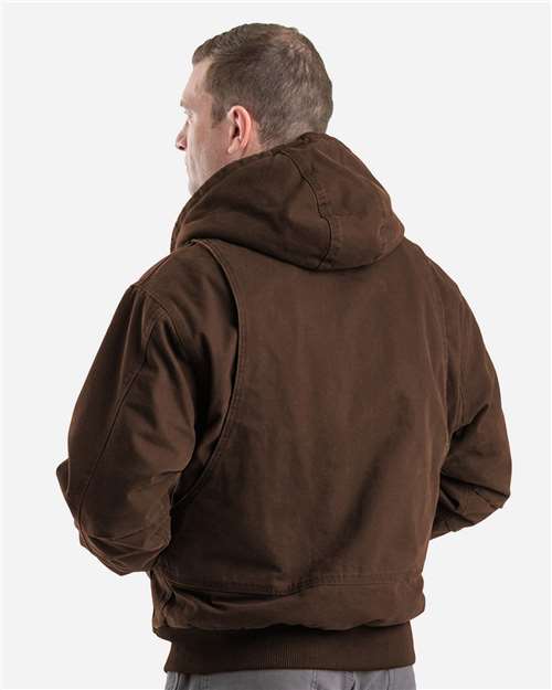 Berne Apparel Men's Highland Flex180® Washed Duck Hooded Work Jacket thumbnail 3