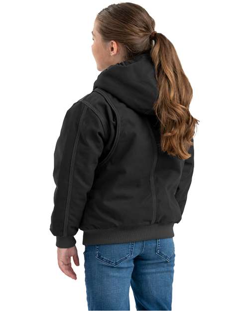 Berne Apparel Youth Highland Softstone Duck Hooded Jacket thumbnail 3