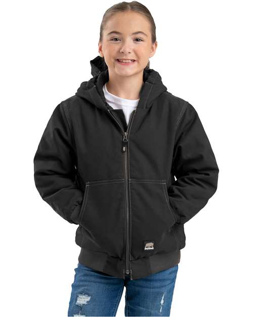 Berne Apparel Youth Highland Softstone Duck Hooded Jacket thumbnail 2