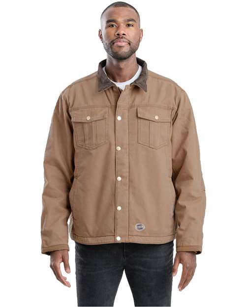 Berne Apparel Men's Tall Vintage Washed Sherpa-Lined Work Jacket thumbnail 2