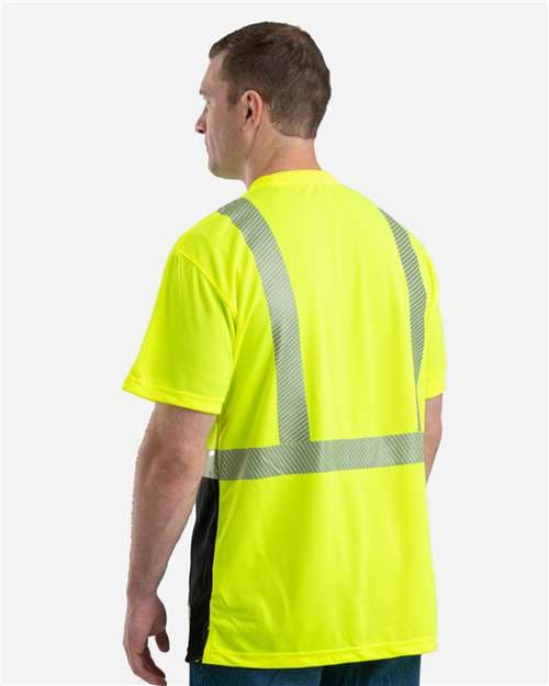 Berne Apparel Men's Hi-Vis Class 2 Color Blocked Pocket T-Shirt thumbnail 5