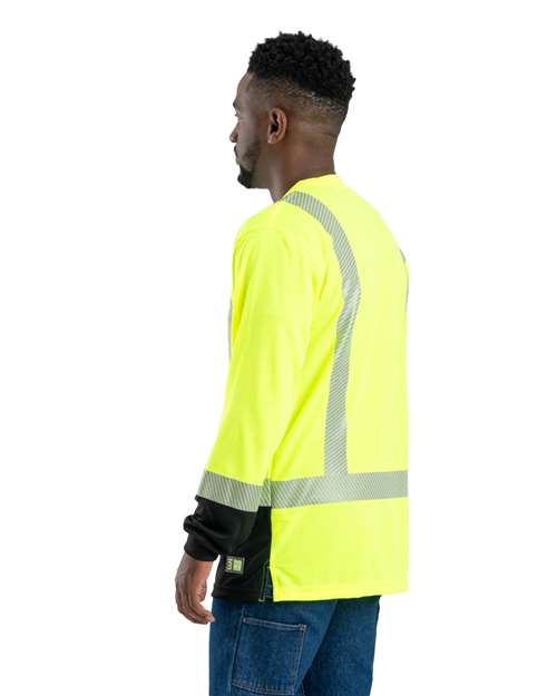 Berne Apparel Men's Hi-Vis Class 3 Color Blocked T-Shirt thumbnail 3