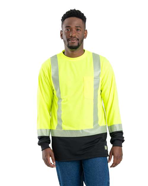 Berne Apparel Men's Hi-Vis Class 3 Color Blocked T-Shirt thumbnail 2