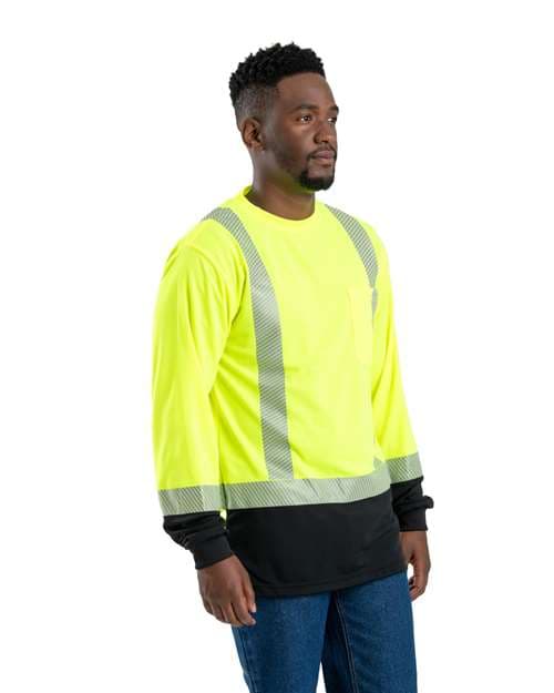 Berne Apparel Men's Hi-Vis Class 3 Color Blocked T-Shirt thumbnail 4