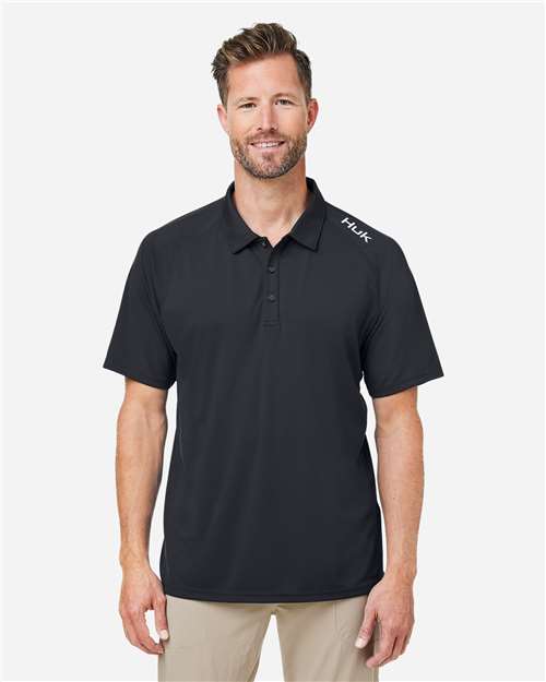 HUK Men's LoPro Solid Performance Polo thumbnail 2