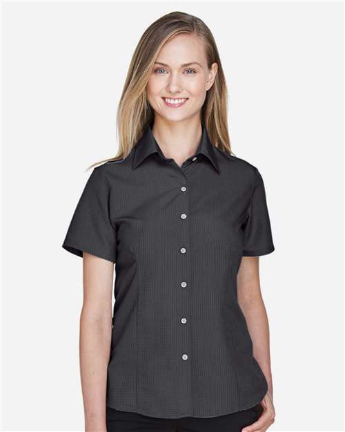 Harriton Women's Barbados Textured Camp Shirt thumbnail 2