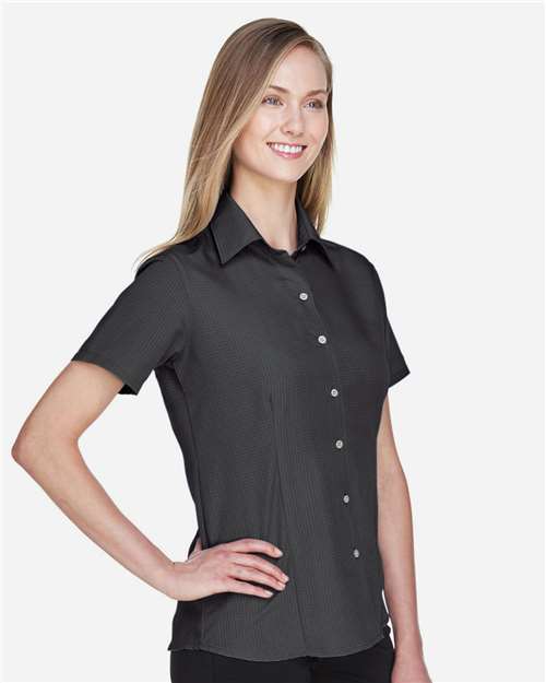 Harriton Women's Barbados Textured Camp Shirt thumbnail 6