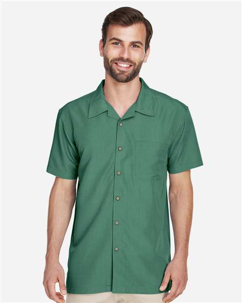 Harriton Men's Barbados Textured Camp Shirt thumbnail 2