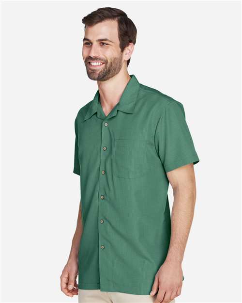 Harriton Men's Barbados Textured Camp Shirt thumbnail 6