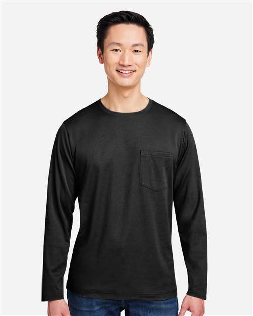 Harriton Unisex Charge Snag and Soil Protect Long Sleeve T-Shirt thumbnail 2