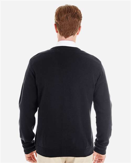 Harriton Men's Pilbloc™ V-Neck Button Cardigan Sweater thumbnail 4