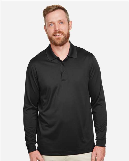Harriton Men's Advantage Snag Protection Plus IL Long Sleeve Polo thumbnail 2