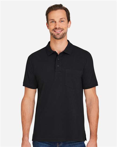 Harriton Men's Valiant Cotton Snag Protect Pocket Polo thumbnail 2
