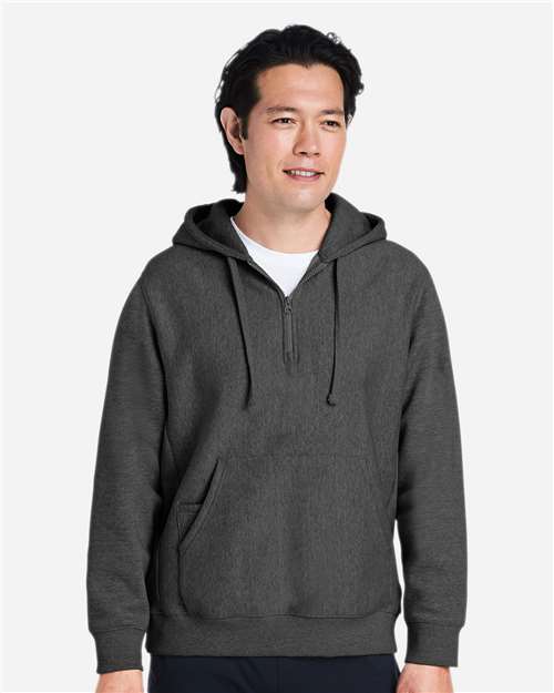 Team 365 Unisex Zone HydroSport™ Heavyweight Quarter-Zip Hooded Sweatshirt thumbnail 2