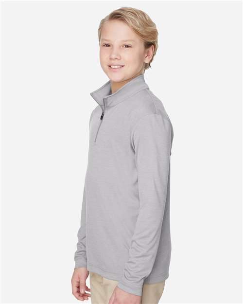 Team 365 Youth Zone Sonic Heather Performance Quarter-Zip Pullover thumbnail 6