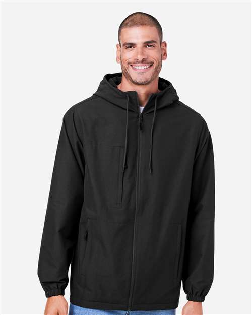 Harriton Unisex Flex Twill Hooded Jacket thumbnail 2