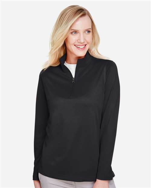 Harriton Women's Advantage Snag Protection Plus Quarter-Zip Pullover thumbnail 2