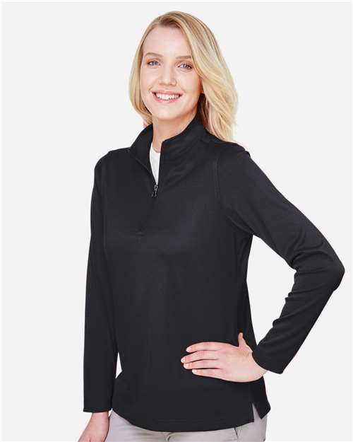 Harriton Women's Advantage Snag Protection Plus Quarter-Zip Pullover thumbnail 6