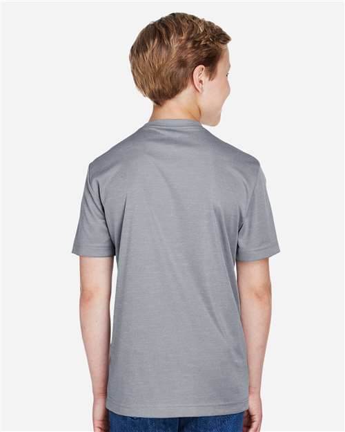 Team 365 Youth Sonic Heather Performance T-Shirt thumbnail 5