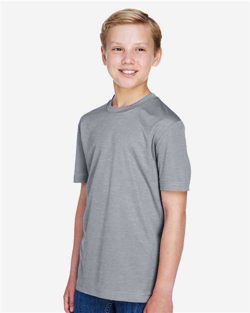 Team 365 Youth Sonic Heather Performance T-Shirt thumbnail 6