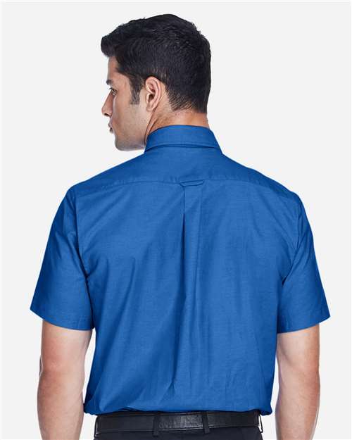 Harriton Men's Oxford Short Sleeve with Stain-Release thumbnail 5