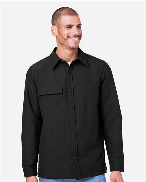 Harriton Unisex Flex Twill Overshirt Jacket thumbnail 2