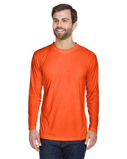 UltraClub Men's Cool & Dry Sport Long Sleeve Performance Interlock T-Shirt thumbnail 2