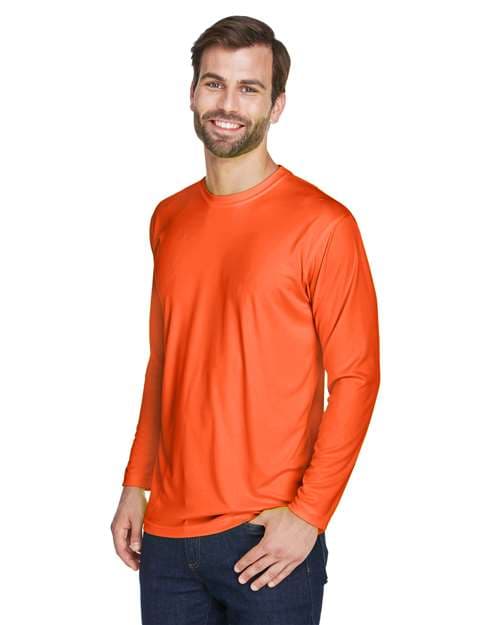 UltraClub Men's Cool & Dry Sport Long Sleeve Performance Interlock T-Shirt thumbnail 5