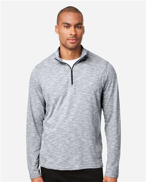 North End Men's Eclipse Jacquard Quarter-Zip Pullover thumbnail 2