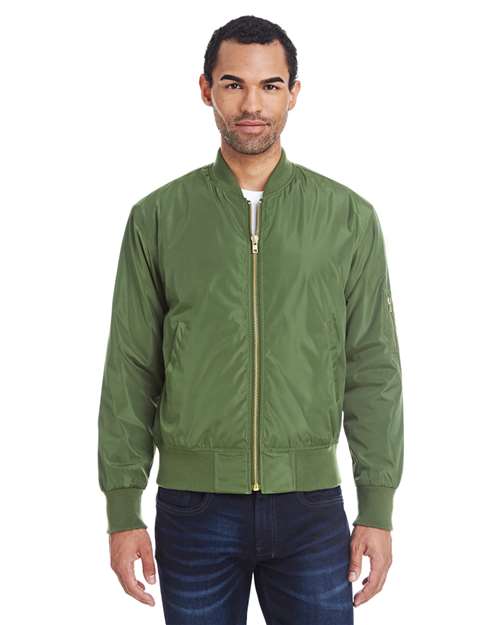 Threadfast Apparel Unisex Bomber Jacket thumbnail 2