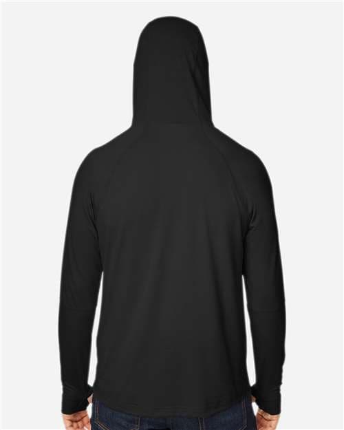 North End Unisex JAQ Stretch Performance Hooded Long Sleeve T-Shirt thumbnail 5